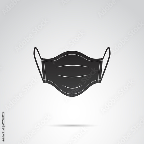 Face protection mask for epidemy. Vector art. 