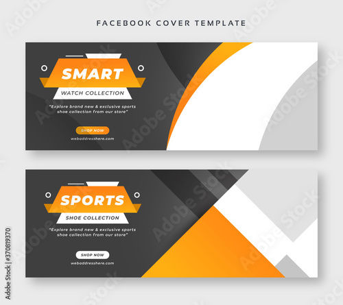 Abstract facebook cover sale banner template