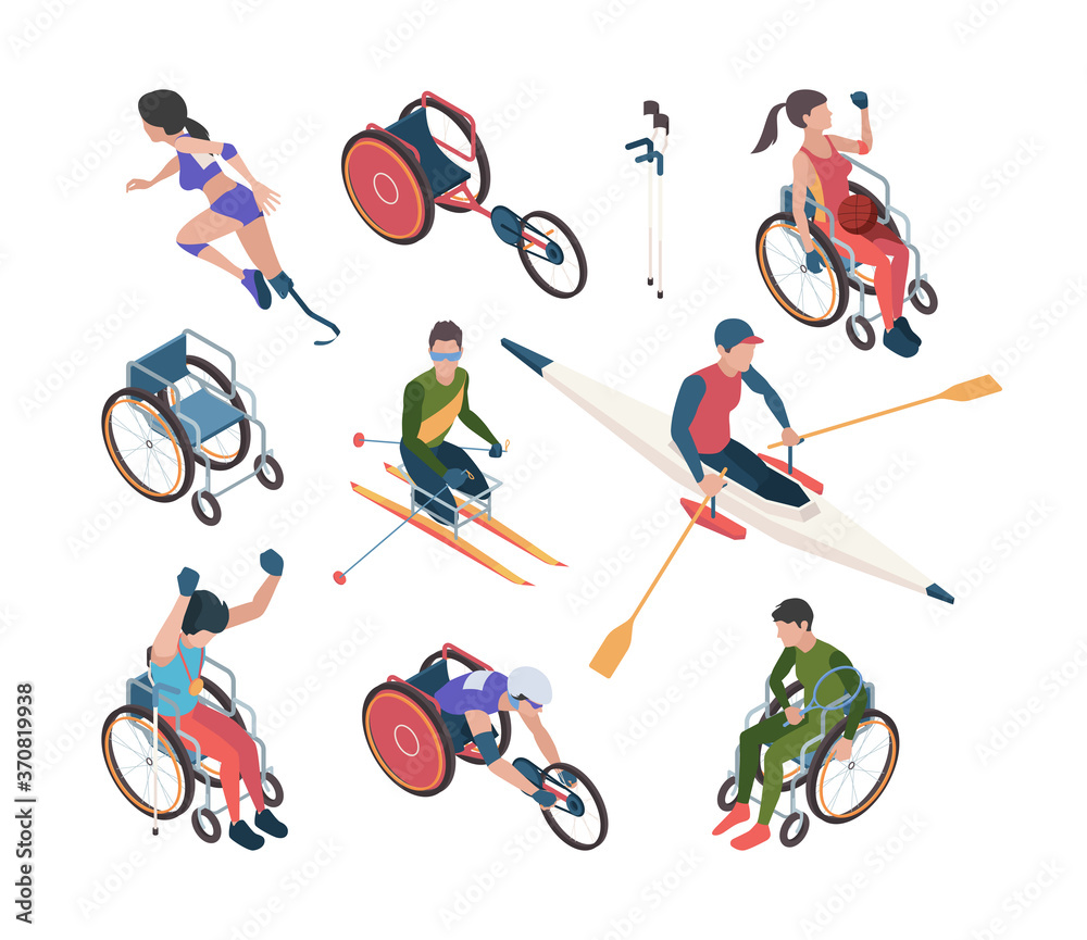 Paralympic games. Athletic disability persons in olympic sport