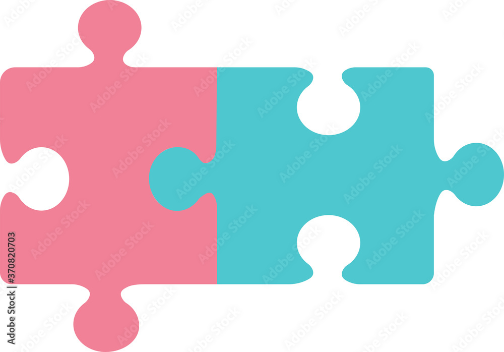 Jigsaw puzzle or teamwork concept flat vector icon for apps and websites Jigsaw puzzle or teamwork concept flat vector icon for apps and websites