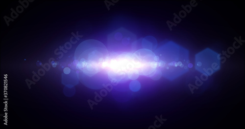Line flare effect with blue glow and shining