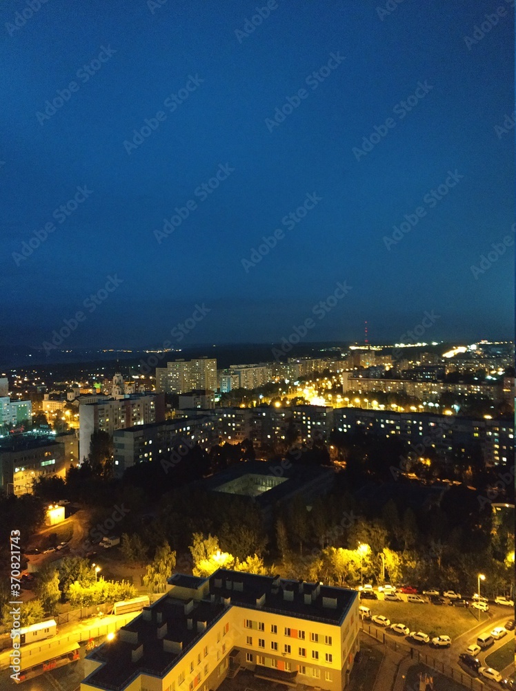 night view of barcelona spain