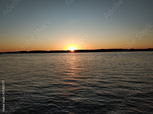 sunset over the sea