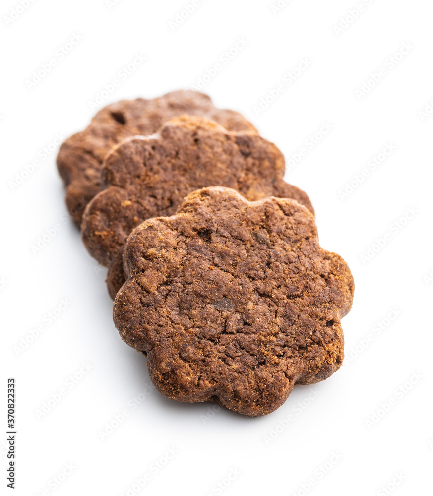 Sweet cookies. Crunchy chocolate biscuits shape flower. Sweet cookies. Crunchy chocolate biscuits shape flower.