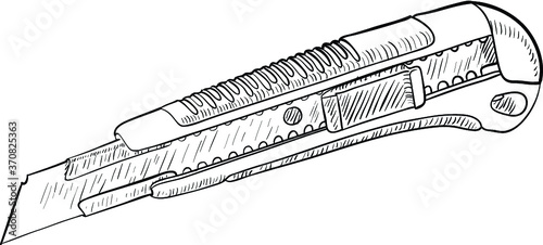 Cutter knife line art