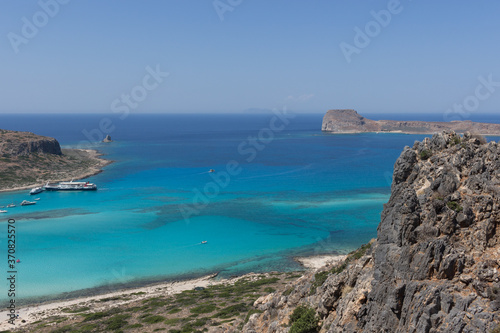 The coast of the Mediterranean sea in Crete. Balos beach, Greece. © Slava