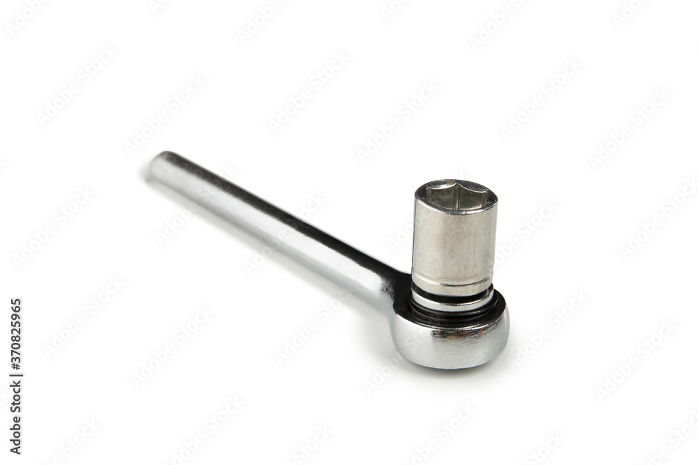 Metal construction key isolated on white background Metal construction key isolated on white background