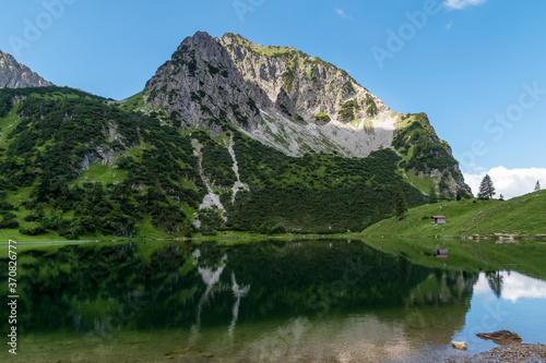 The mountain Rubihorn in Germany with the lake Gaisalp in the foreground © Christian