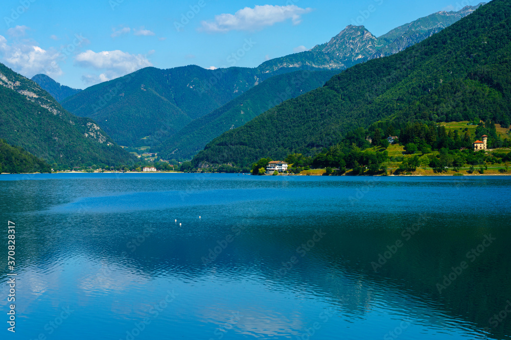 Lake of Ledro in Trentino at summer