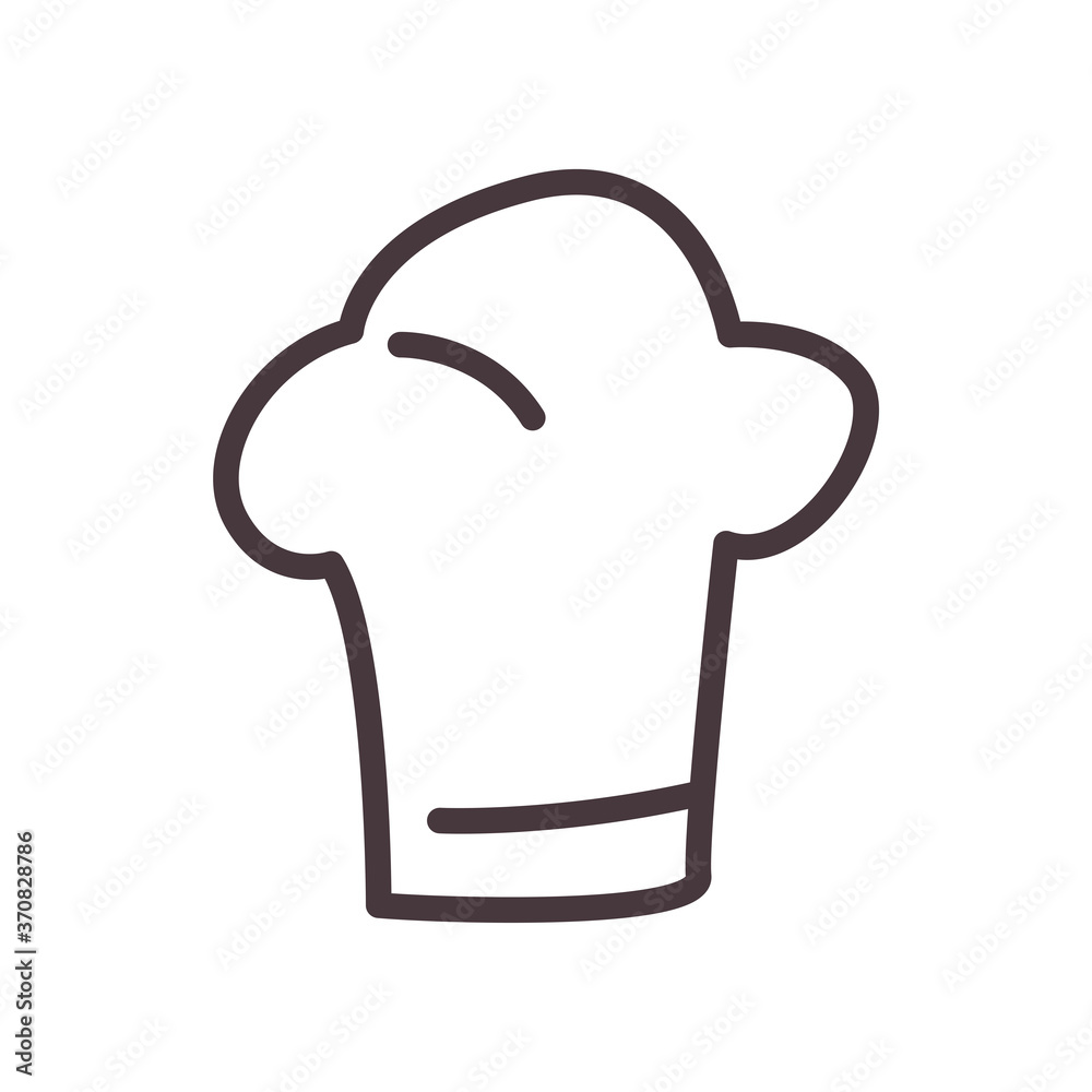 chefs hat line and fill style icon vector design chefs hat line and fill style icon vector design