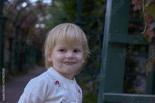 little blonde girl model in the summer in the Park © justoomm