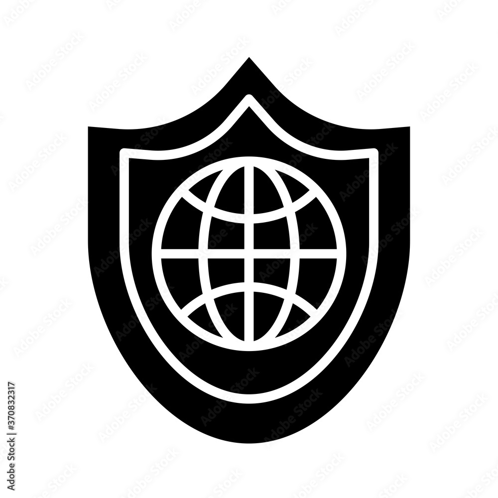 sphere browser in shield silhouette style