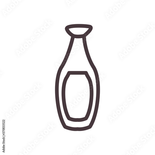 bottle line style icon vector design