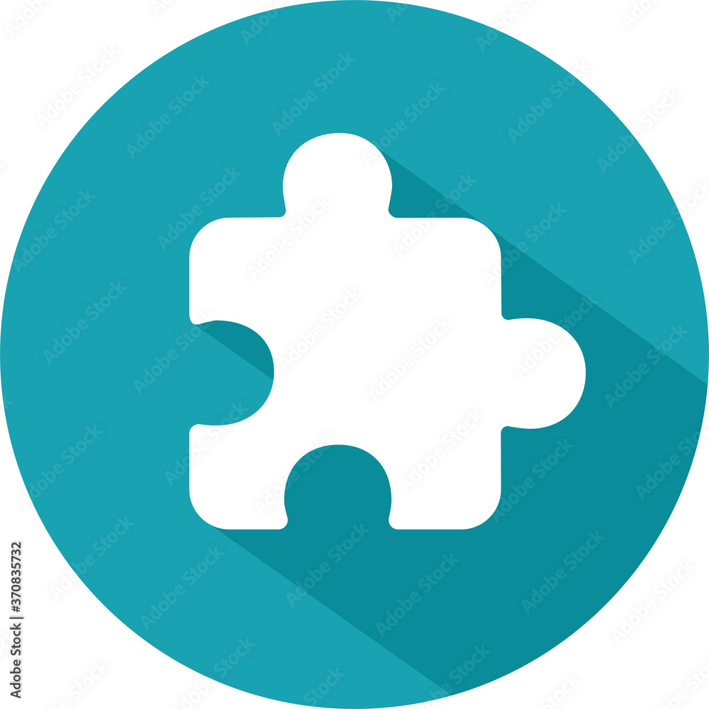 Jigsaw puzzle or teamwork concept flat vector icon for apps and websites Jigsaw puzzle or teamwork concept flat vector icon for apps and websites