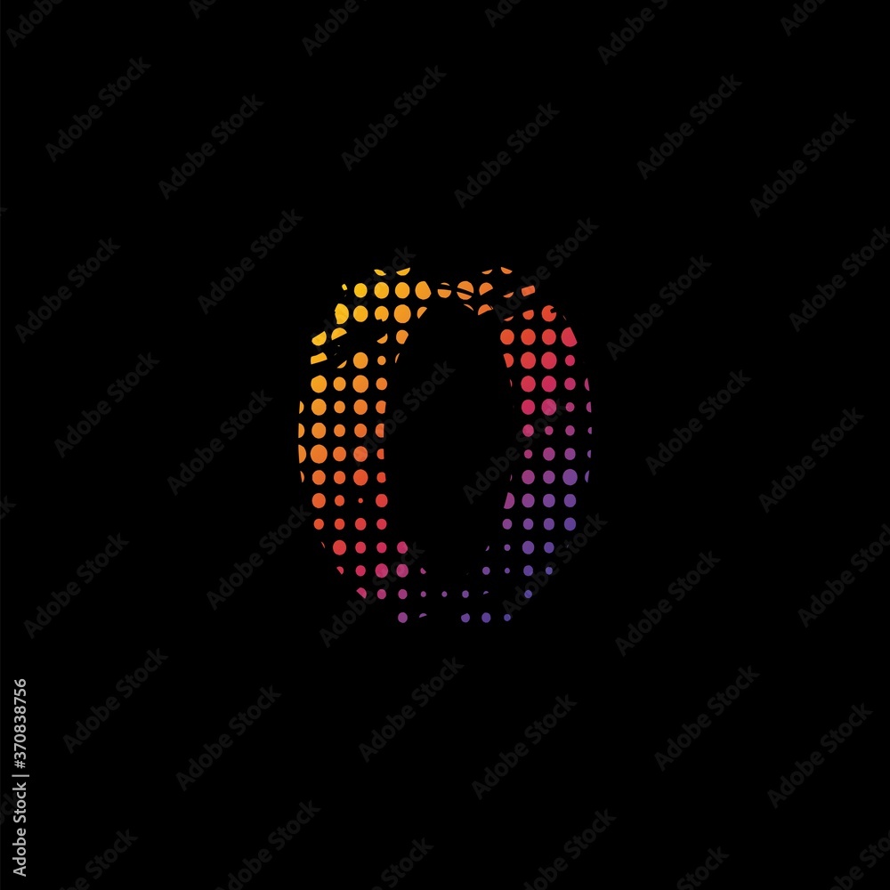 Abstract Halftone Initial Letter O Logo icon, vector design concept halftone shape. Abstract Halftone Initial Letter O Logo icon, vector design concept halftone shape.