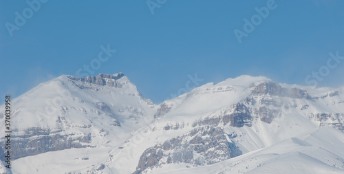 Snowy mountains in the Pyrenees of Huesca. Aragon. Spain. © Víctor