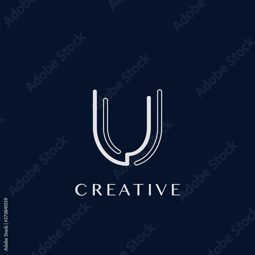 Simple Modern U Letter Logo, Monogram Vector Logo Template Design