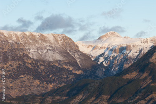 Mountains of the Ordesa and Monte Perdido National Park. Pyrenees. Huesca. Aragon. Spain.