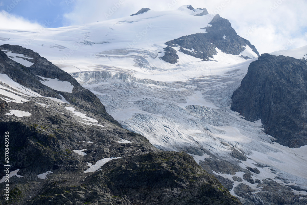 glacier en fonte en été - Alpes Suisse