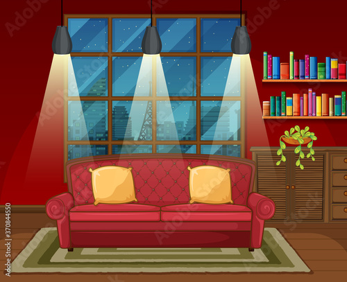 Living room background scene
