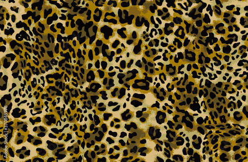 Full seamless leopard cheetah animal skin pattern. Design for textile fabric printing. Suitable for fashion use.