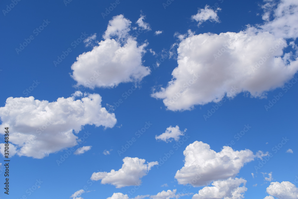 Obraz premium panoramic clouds scape from summer day and blue background