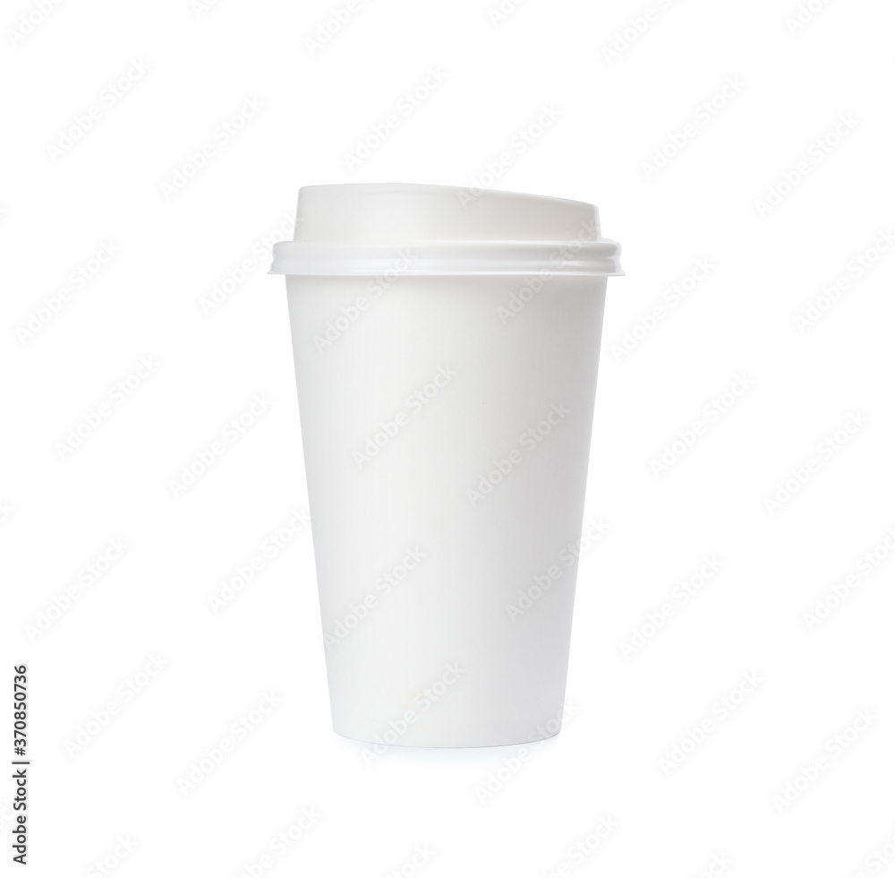 Takeaway paper coffee cup isolated on white Takeaway paper coffee cup isolated on white