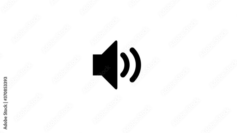Black and White technology Sound Icon audio music speaker Animation 4k Black and White technology Sound Icon audio music speaker Animation 4k