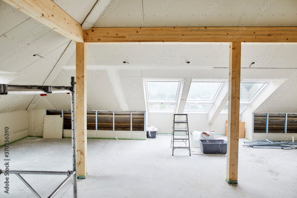 Attic on construction site Attic on construction site