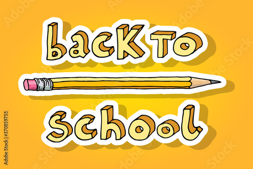 Back to school lettering card