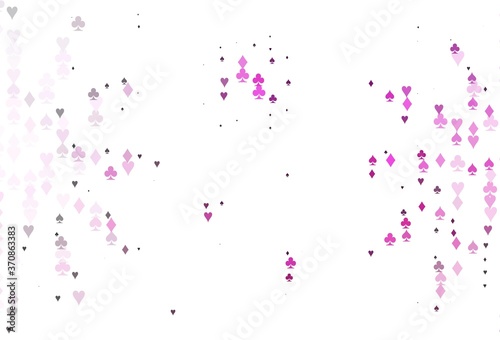 Light Pink vector pattern with symbol of cards.
