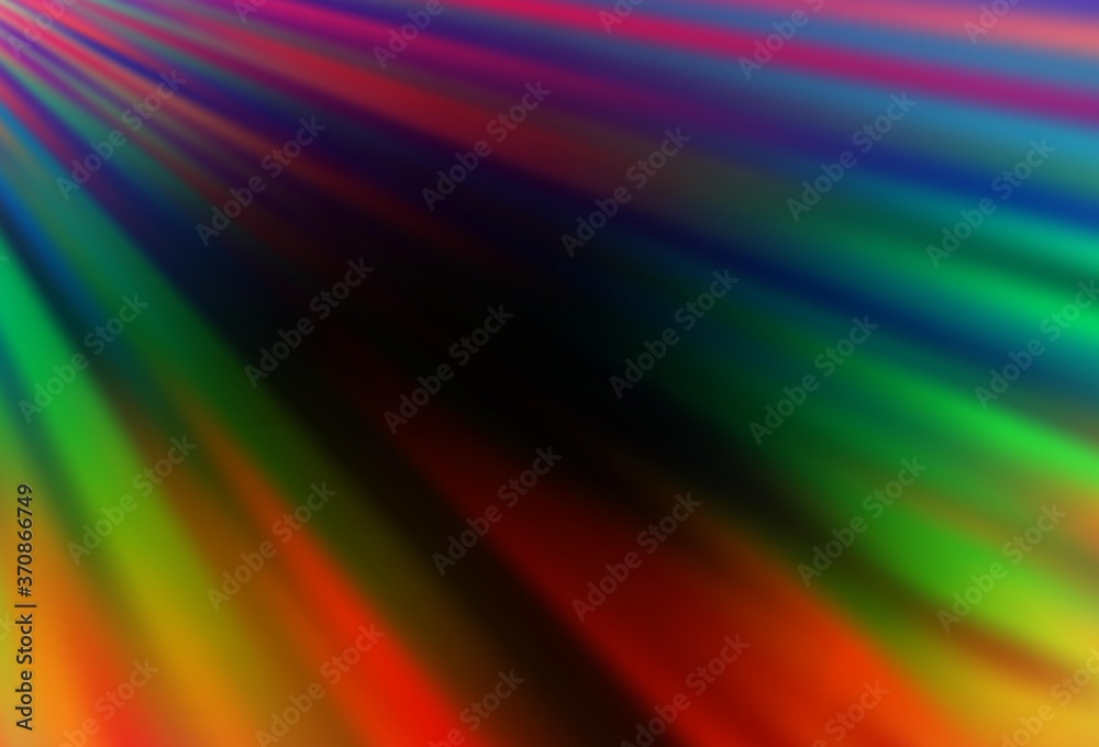 Dark Multicolor, Rainbow vector layout with flat lines.