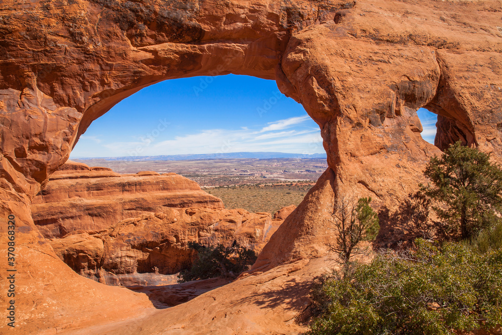 Partition Arch, one of over 2,000 sandstone arches in Utah's Arches National Park
