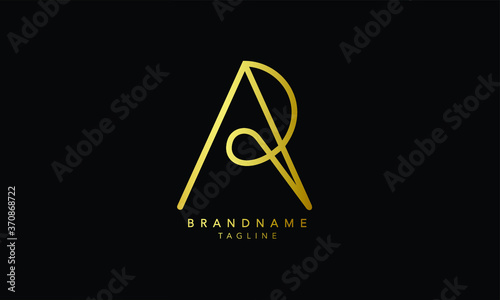 Alphabet letters Initial Monogram logo AR, RA, A and R