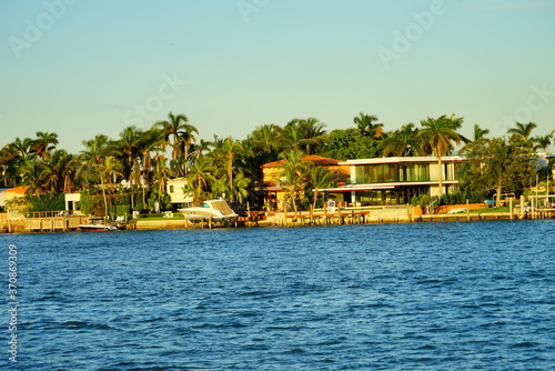 Miami beach at sun set 