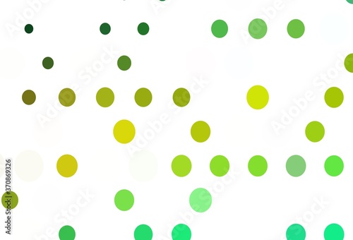 Light Green, Yellow vector pattern with spheres.