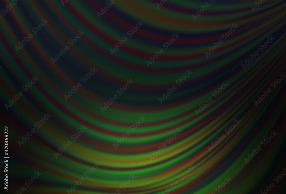 Dark Green vector template with lines, ovals. Dark Green vector template with lines, ovals.
