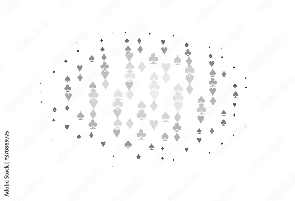 Light Silver, Gray vector template with poker symbols. Light Silver, Gray vector template with poker symbols.
