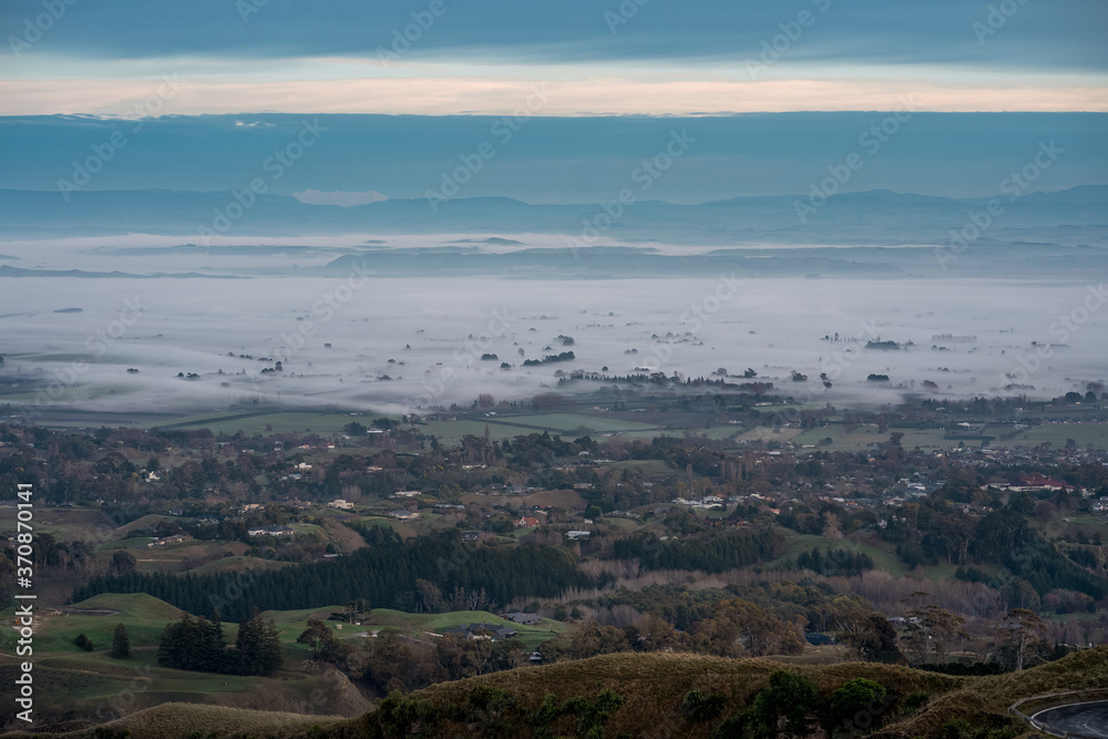 Hastings from the Te Mata Peak viewpoint in Hawke's Bay, New Zeland