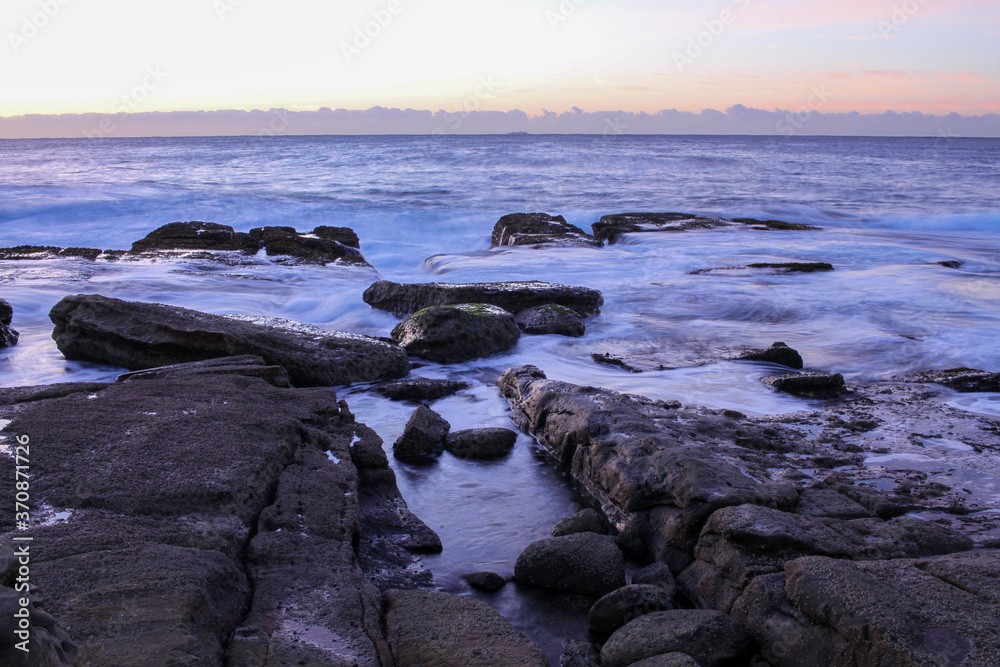 Mahon rock pool near Maroubra beach at sunrise.