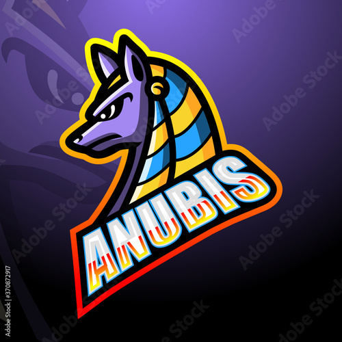 Anubis mascot esport logo design