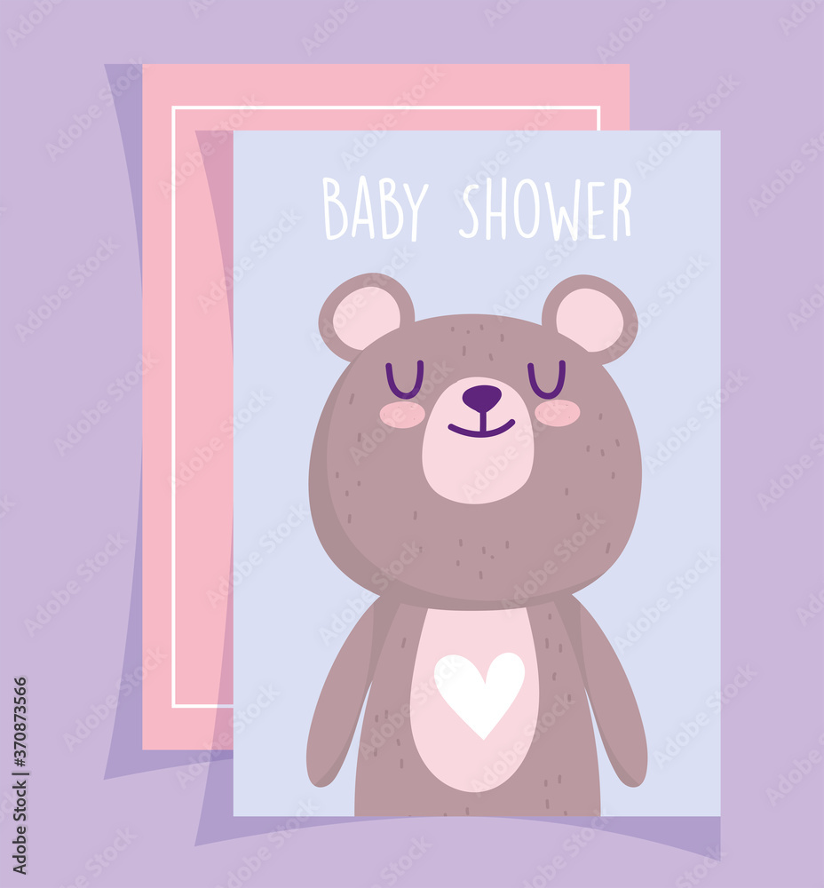 baby shower, cute teddy bear love heart cartoon invitation card baby shower, cute teddy bear love heart cartoon invitation card