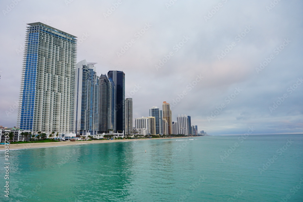 Miami north beach at sun rise	
