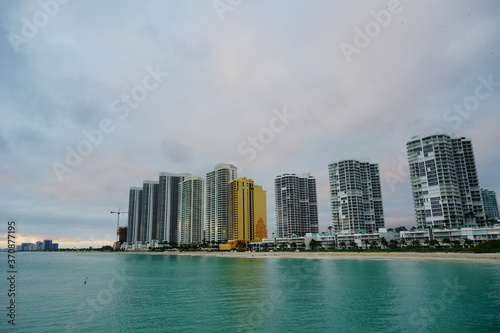 Miami north beach at sun rise 