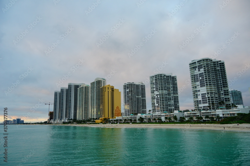 Miami north beach at sun rise
