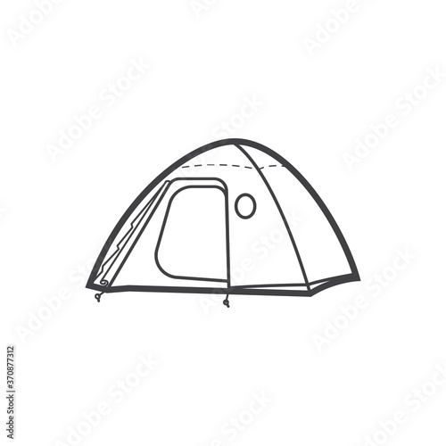 Camping tent icon vector illustration