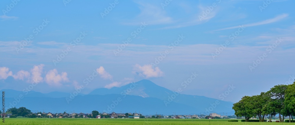 田園風景と伊吹山のコラボ情景@滋賀 田園風景と伊吹山のコラボ情景@滋賀