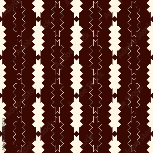 Arrow fletching seamless pattern. Ethnic, tribal print. Eclectic ornament. Repeated geometric shapes background