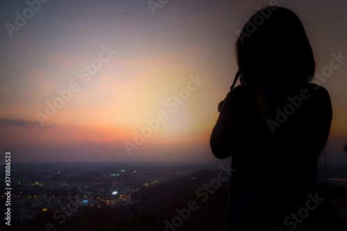 silhouette of a woman