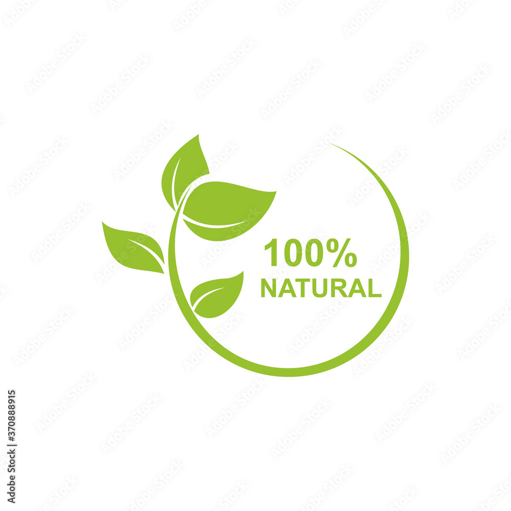 100% natural icon logo 100% natural icon logo